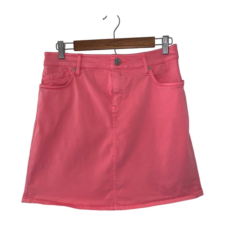 Tommy Bahama Boracay Skirt Womens‎ 10 Pink Coral Stretch Cotton Mini SW920696